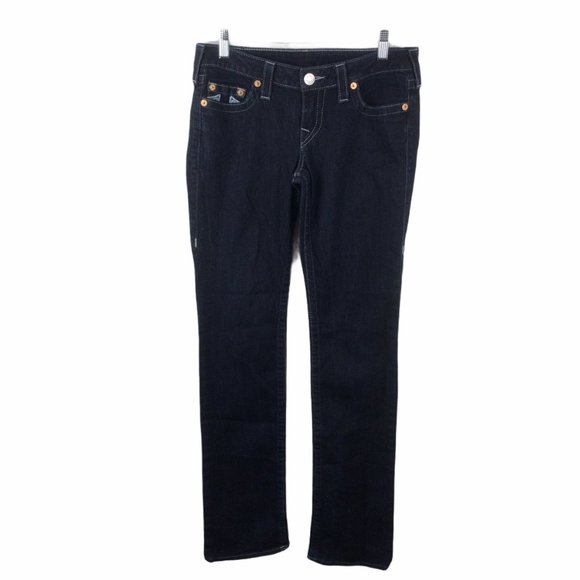 True Religion Straight Leg Dark Wash Jeans, 29 - Picture 3 of 11